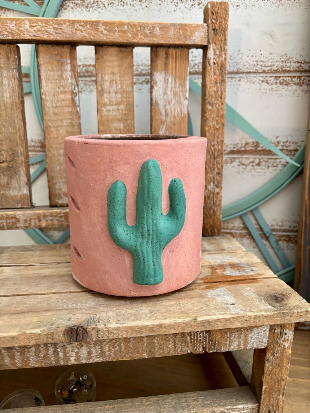 Native American  Terra Cotta Pottery Votive Candle Holder